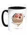 Owl Printed Coffee Mug White/Black 11ounce