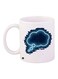 Brick Printed Coffee Mug White/Blue 11ounce