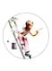Girl Printed Fridge Magnet Multicolour