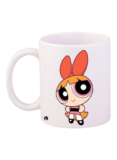 Cartoon Printed Coffee Mug White/Red/Pink 11ounce