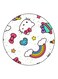 Kitty Printed Fridge Magnet White/Purple/Pink 5.5cm