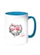 Couple Love Flamingo Printed Coffee Mug White/Blue 11ounce