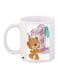Teddy Bear Printed Coffee Mug White/Brown/Purple 11ounce