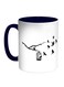 Freedom Of Birds Printed Coffee Mug White/Black/Blue