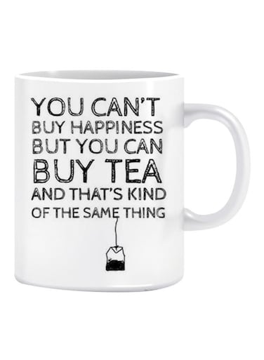 Quote Printed Mug White/Black Standard Size