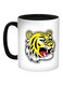 Tiger Printed Coffee Mug Black/White/Yellow