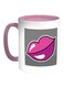 Pink Lips Printed Coffee Mug White/Pink 11ounce