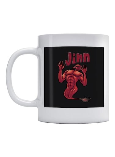Jinn Printed Mug White/Black/Red
