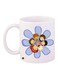 Cartoon Printed Coffee Mug White/Blue/Brown 11ounce