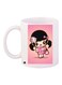 Cartoon Printed Coffee Mug White/Pink/Black