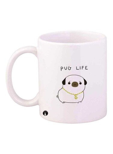 Dog Printed Mug White/Black/Yellow Standard Size