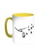 Freedom Of Birds Printed Coffee Mug Yellow/White 11ounce