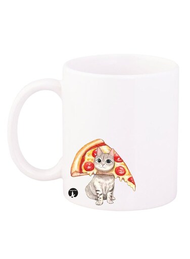 A Cats Design Mug White/Brown/Red