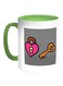 Lock And Key Printed Coffee Mug White/Green 11ounce