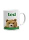 Ted Printed Mug White/Green/Brown