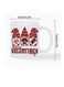 RYN&reg; Charming Valentine's Day Gnome Coffee Mug - Insulated White Ceramic with Red &amp; Pink Design, Ideal for Hot &amp; Cold Beverages, Reusable, Perfect Gift for Holidays &amp; Birthdays, Coffee Bar Accessories