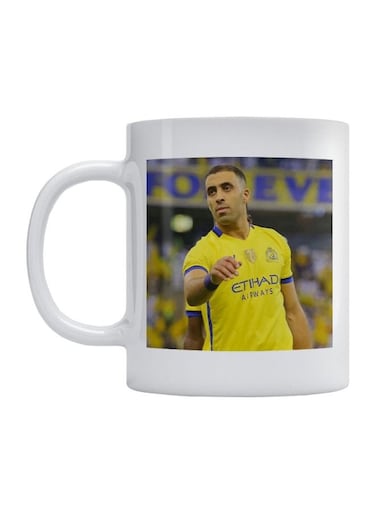 Abdul-Razzaq Hamdallah Printed Mug White/Yellow/Blue 350ml