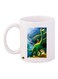 Cartoon Printed Coffee Mug White/Green/Blue 11ounce