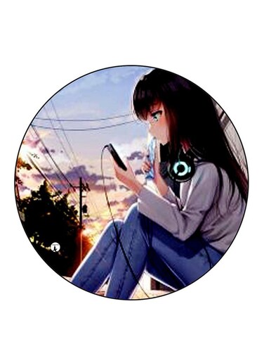 Girl Printed Fridge Magnet Multicolour