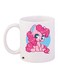 Cartoon Printed Coffee Mug White/Pink/Blue 11ounce