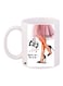 Quote Printed Coffee Mug White/Beige/Pink 11ounce