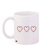 Heart Printed Coffee Mug White/Pink/Black 11ounce