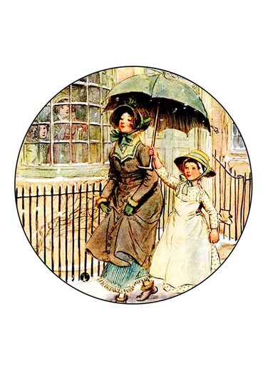 Vintage Art Printed Fridge Magnet Multicolour