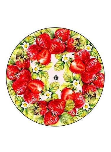 Strawberries Printed Fridge Magnet Multicolour