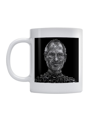 Steve Jobs Printed Coffee Mug White/Black/Grey
