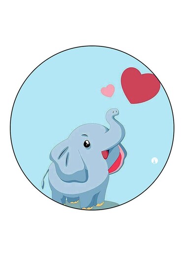 An Elephant Printed Fridge Magnet Multicolour
