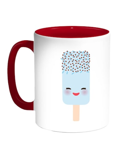 Cartoon Ice Cream Printed Coffee Mug Blue/Red/White