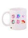 Cartoon Printed Coffee Mug White/Green/Pink 11ounce
