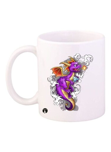 Spyro Scene Printed Coffee Mug White/Purple/Grey