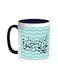 Life Is Sweet - Colourful Printed Coffee Mug Blue/White 11ounce