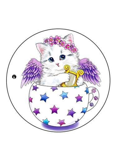 Cat Printed Fridge Magnet Multicolour