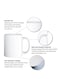 RYN&reg; Ceramic Coffee Mug with Initial Design Printed Gift for Coffee and Tea Lovers 11 Oz alphabet L