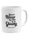 Snow White Quotes Printed Mug White/Black