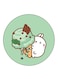 Rabbit Printed Fridge Magnet Multicolour
