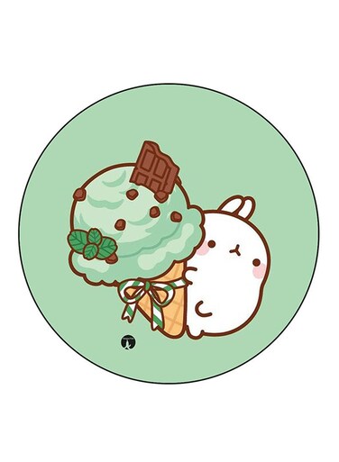 Rabbit Printed Fridge Magnet Multicolour