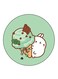 Rabbit Printed Fridge Magnet Multicolour