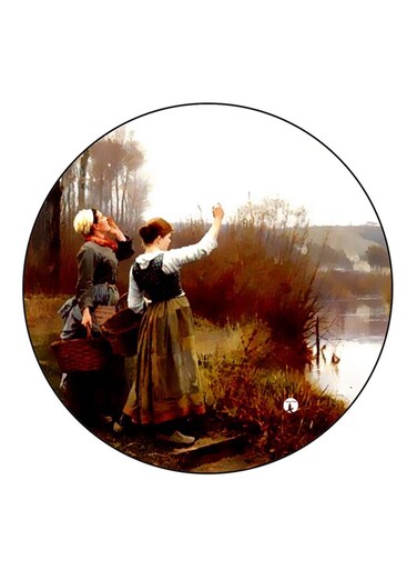 Vintage Art Printed Fridge Magnet Multicolour