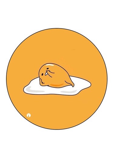 Gudetama Printed Fridge Magnet Round Multicolour