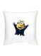 Minion Character Printed Cushion White/Yellow/Blue 16x16inch