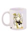 Cartoon Girl Printed Coffee Mug White/Black/Yellow 11ounce