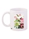 Floral Printed Coffee Mug White/Pink/Green 11ounce