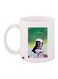 Cartoon Printed Coffee Mug White/Green/Pink 11ounce