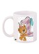 Teddy Bear Printed Coffee Mug White/Brown/Purple