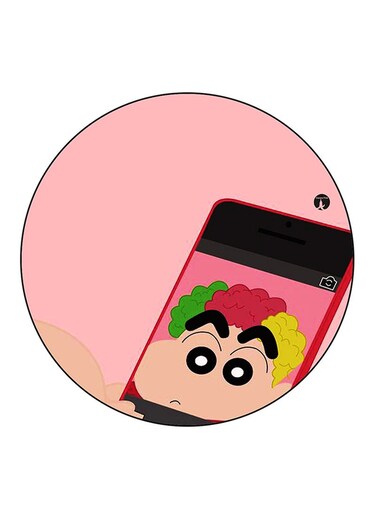 Anime Shin Chan Printed Fridge Magnet Multicolour