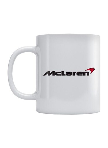 MCLaren Logo Printed Mug White/Black/Red 350ml