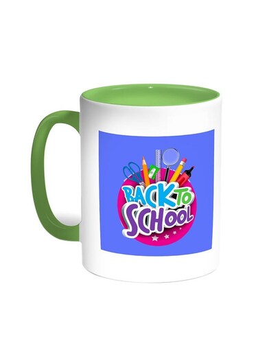 Back To School Printed Coffee Mug Green/White 11ounce
